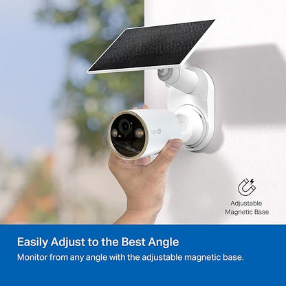 Tapo MagCam 4K Outdoor Wireless Security Camera – Battery Power with Solar Charging, Magnetic Mount, Person/Vehicle Detection, Subscription-Free Local or Optional Cloud, Works with Alexa, C460 KIT