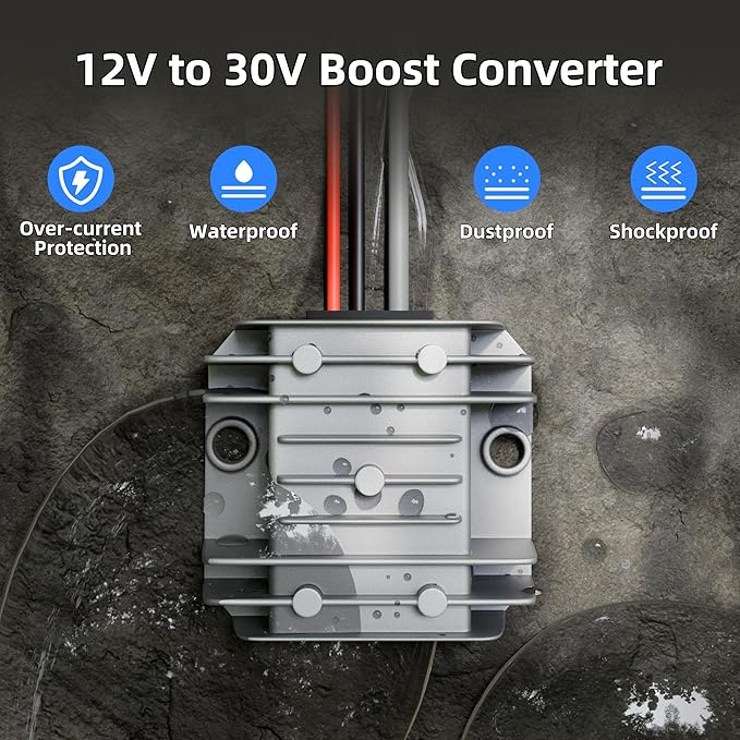 Starlink Mini 12V Adapter, Starlink Mini Power Supply 12/24V Step Up to 30V 3.5A Power Converter 9-28V Input Conversion Kit for Truck RV Marine