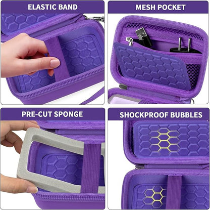 Carrying & Protective Case for Digital Camera, AbergBest 21 Mega Pixels 2.7" LCD Rechargeable HD/Kodak Pixpro/Canon PowerShot ELPH 180/190 / Sony DSCW800 / DSCW830 Cameras for Travel - Dark Purple