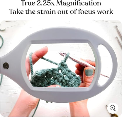 Brightech LightView Pro Magnifying Glass with Light and Stand, Magnifying Floor Lamp with Sturdy Weighted Base for Facials, Lash Estheticians, Bright LED Work Light for Sewing, Crafts