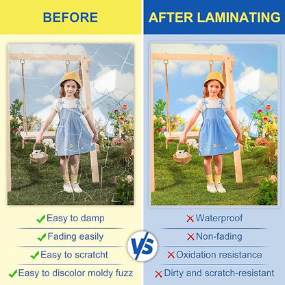 BURVAGY 300 Pack Laminating Sheets, 3 Mil, 9 x 11.5 Inches Thermal Laminating Pouches Lamination Sheet Paper for Laminator, Clear, Letter Size, Office and School Supplies