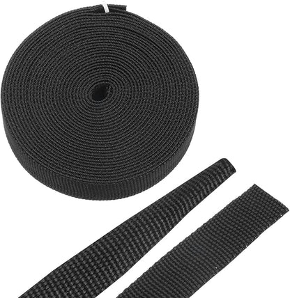 MECCANIXITY Braided Cable Sleeves Heat Shrinkable Fabric Sleeving, 3/8" 16ft Black 2:1 Ratio Heat Shrinkable Cord Protector for Harness Cable, Network Cable Protection, Cable Management