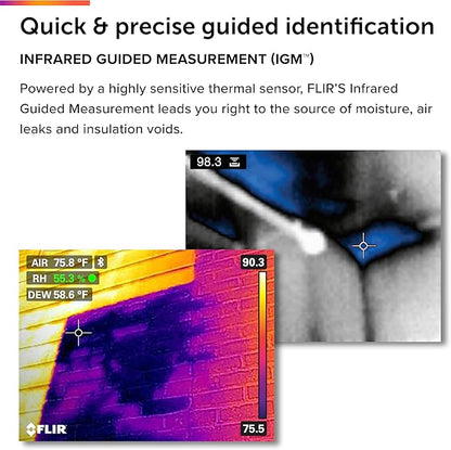 FLIR MR277 Moisture Meter, MSX IR Camera & Hygrometer for Building Inspection