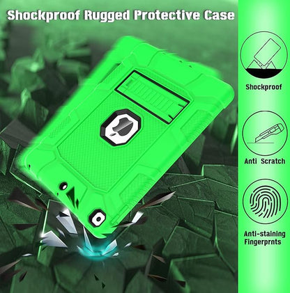 Rantice iPad 9th Generation Case, iPad 8th Generation Case, iPad 7th Generation Case, Hybrid Shockproof Rugged Drop Protection Cover with Kickstand for iPad 10.2'' 2021/2020/2019 Release (Green+Black)