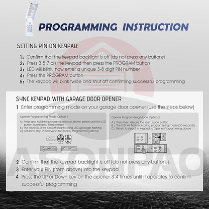 Genie Garage Door Opener Keypad GK-R, Wireless Keyless Intellicode【10-Year-Warranty】