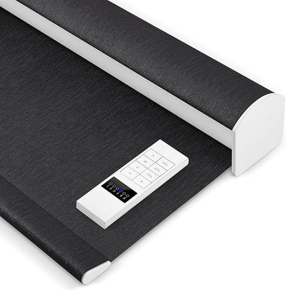 Zshine Motorized Blackout Window Blinds Customize Width (23-95 Inches) Remote Control Wireless and Rechargeable Roller Shades Blinds for Windows, Home, Office, Hotel, Club, Restaurant(82164F)