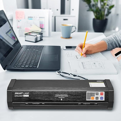 SINCHI Auto Sense 13" Heavy-Duty Laminator for Business & School, 3–10 Mil, 50s Warm-Up, 17s/Sheet, Works with Cardstock & Dark Prints, Never-Jam, Laminates 11x17, Includes 10 Sheets