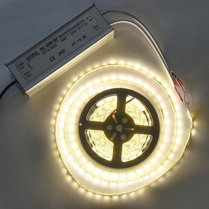 LED Driver 300 Watts(150W X2) 24V DC Transformer， Waterproof IP67 Power Supply, 24V DC Low Voltage Output Adapter with 3-Prong Plug 3.3 Feet Cable for LED Light, Computer Project, Outdoor Light