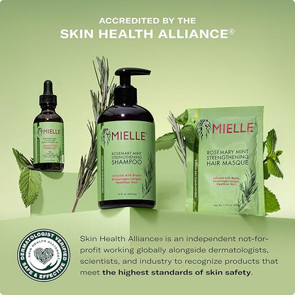 Mielle Organics Rosemary & Mint Edge Control Gel - Strong Hold Hair & Edge Gel for Women & Men - Infused with Biotin, Coconut & Babassu Oil to Encourage Longer, Healthier Hair (2 Fl Oz)