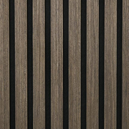 HOMCOM 4 Pack 3D Faux Wood Wall Panels, 24" x 24" Sound Absorbing Acoustic Panels, Wood Slat Wall Panels for Interior Wall Decor, Ceiling, Walnut