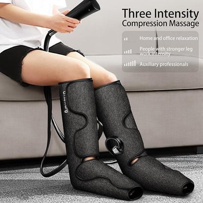UMARMUNG Air Compression Leg Massager with Heat, Gifts for Women Men Mom Dad, Leg Foot Massager Gift for Christmas, Fathers Day, Mothers Day, Vericose Veins, Edema, Muscle Fatigue, Cramps, Swelling