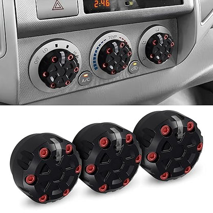 2nd Gen Tacoma Accessories AC Knob Upgrade - 2005,2006,2007,2008,2009,2010,2011,2012,2013,2014,2015 Tacoma Climate Control Dial Mods Set - 2nd Gen Tacoma Mods - for Toyota Interior Replacement Kit