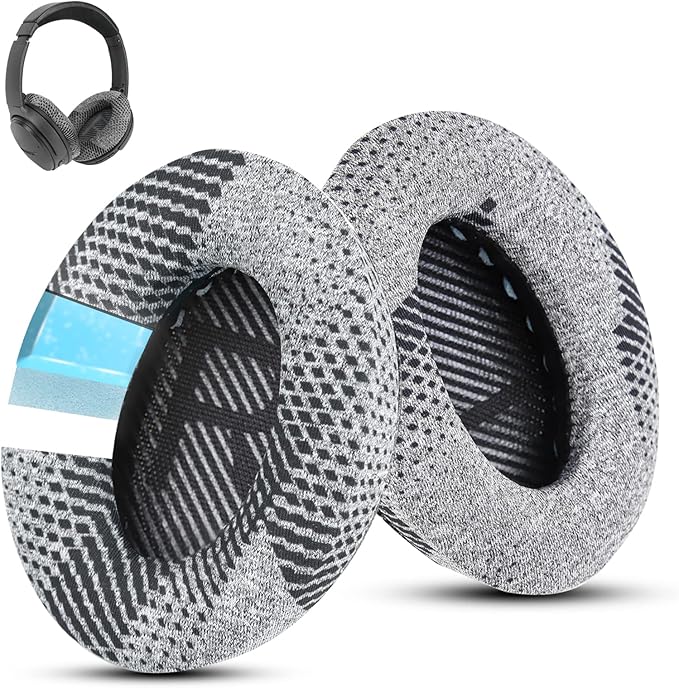 Cooling-Gel QuietComfort 35 / QC35 ii Replacement Ear Pads for Bose Headphones, Also Fit for Bose QC45 QC35 QC25 QC2 QC15/ Around-Ear 2 AE2i AE2w/ SoundTrue & SoundLink Series, Black