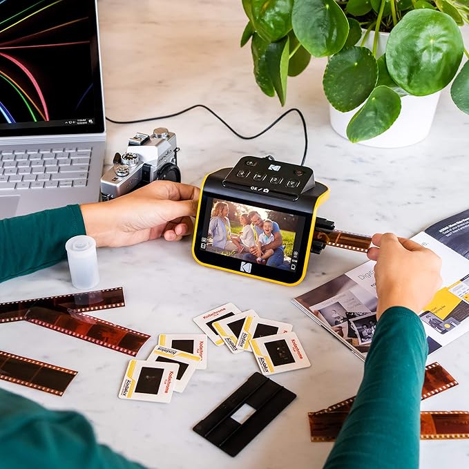 KODAK Slide N SCAN Film & Slide Scanner Digitizer with 5” LCD Screen, Quickly Convert Negatives & Slides to Digital 22MP JPEG Photos, Compatible with 135, 126 and 110 Film & Slides