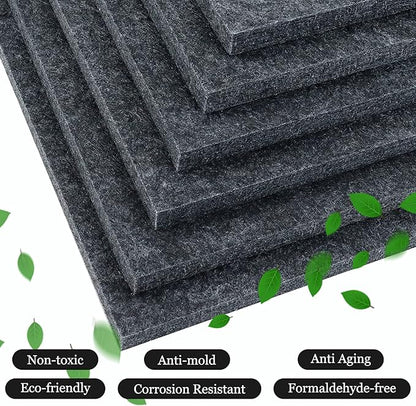 BXI Sound Absorber - 31.5 X 23.6 X 3/8 Inches 6 Pack High Density Acoustic Absorption Panel, Sound Absorbing Panels Reduce Echo Reverb, Tackable Acoustic Panels for Wall and Ceiling Acoustic Treatment