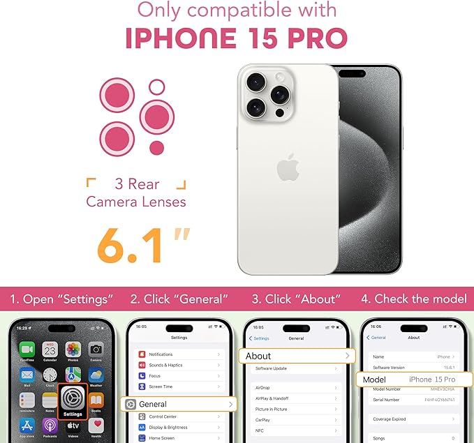 Magnetic for iPhone 15 Pro Case, Compatible with MagSafe, Built-in Privacy Screen Protector and Camera Protection, Anti Spy Full Body Dustproof Shockproof Hard Phone Case 6.1", Hot Pink