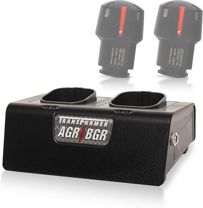 Artisan Power Dual Battery Charger for Andis PowerGroom | Best for AGR and BGR Series Clippers | Durable Connectors, LEDs Status and a Powerful DC Power Supply | Charges 2 Batteries at Once