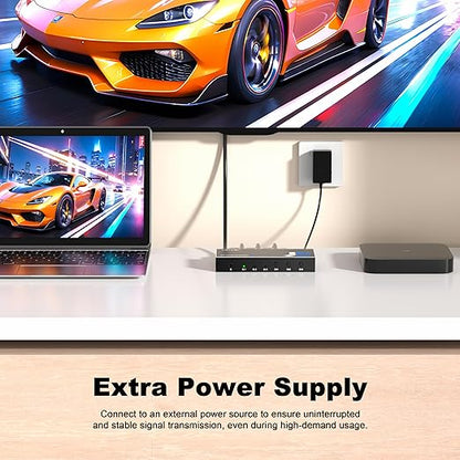 HDMI Switch 3 in 1 Out 4K@60Hz, 3Ports HDMI Switcher Splitter Selector with Remote, Support HDCP 2.2 HDR 10+ Dolby Vision/Atmos 18Gbps CEC for Apple TV Game PC PS4 5 Pro Xbox Roku
