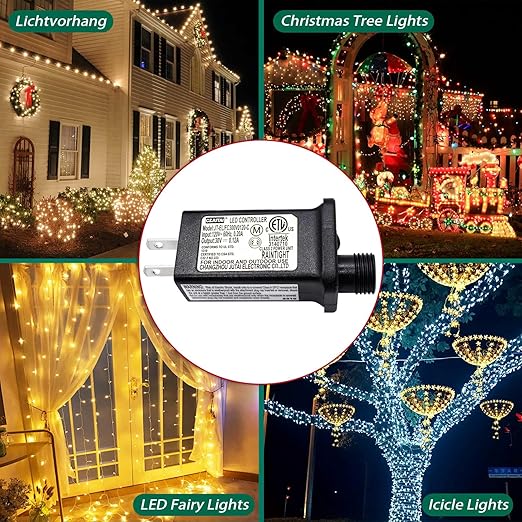 Replacement LED Transformer 30V 0.12A Class 2 Power Supply Adapter Ip44 LED Light Controller Low Voltage Transformer for Christmas String Light Inflatable Decorations (30V3.6W 1PCS)