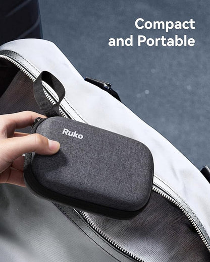 Ruko 65W USB C Charger, 3 Port International Travel Charger Kit, GaN Fast Charging Block with Portable Bag, UK EU Plug for iPhone 17/16, Galaxy S24, MacBook, iPad, Drones and More