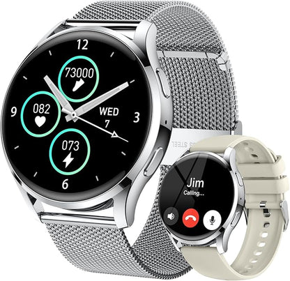 Smart Watch for Men Women Fitness: Waterproof Make/Answer Call Smart Watches for Men Digital Mens Watches Running Step Tracker Smartwatch Android Phones iPhone Samsung Compatible Heart Rate Monitor