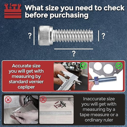 Kozelo 30pcs Socket Head Cap Screws - [M8-1.25 x 25mm] 304 Stainless Steel Allen Socket Drive for Electrical Motor 3D Printing Fan Engine Replacement Use, Silver