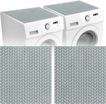 Actvty Washer and Dryer Covers for the Top, 2 Pieces 25.6'' x 23.6'' Washer Dryer Top Protector Mat, Diatomite Rubber Washing Machine Top Covers Non-Slip Scratch Protection Dust-Proof