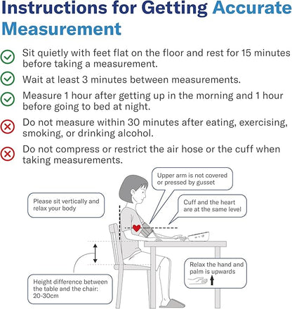 Alcedo Blood Pressure Monitor for Home Use, Automatic Digital BP Machine with Large Cuff for Upper Arm (Black Backlit Screen)