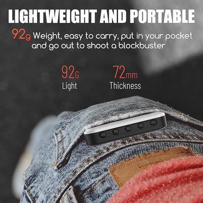Selfie Light - BANSINE USB-Rechargeable LED Phone Light - Portable Photo Light with 97+ CRI, Up to 6500K Color Temperature for Selfie, Zoom Conference, Video, Makeup and Live Stream