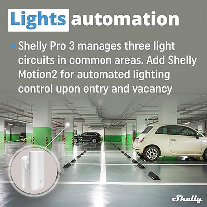 Shelly Pro 3 | Wi-Fi & LAN, 3-Channel Smart Relay | Home & Facility Automation | Compatible with Alexa & Google Home | iOS Android App | Lights Automation | Controller for Motorized Valve