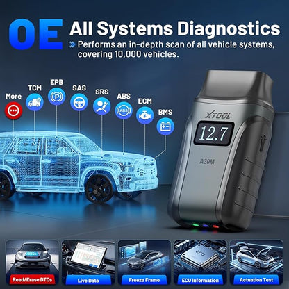OBD2 Scanner Diagnostic Tool XTOOL Anyscan A30M V2.0, 2026 Wireless Bidirectional Scan Tool with Free Updates, 26 Resets, All System for Android & iPhone, Crank Sensor Relearn, EPB, Throttle Relearn