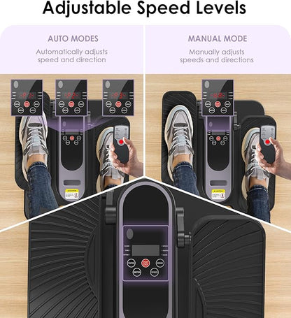 Under Desk Elliptical Machine for Senior Mini Elliptical Leg Exerciser with Remote Quiet Portable Electric Seated Foot Pedal Exerciser for Home Office