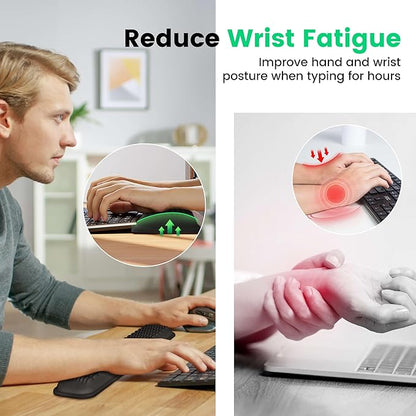 MEKASS Keyboard Wrist Rest, Soft Memory Foam Wrist Support for Keyboard, Keyboard Hand Rest Pad for Wrist Pain Relief, Keyboard Wrist Guard for Long Hours of Work, Gaming, Studying（White）