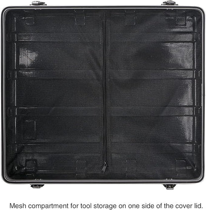 Sound Town Lightweight 12U PA DJ Rack/Road Case with 11U Rack Space, ABS Construction, 19" Depth, Retractable Handle, Wheels and Heavy-Duty Latches (STRC-A12UT)