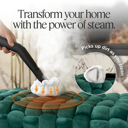 Dupray Neat Steam Cleaner with 22-Piece Accessory Kit – Versatile, Portable Steamer for Floors, Upholstery, Tiles, and More, removes 99.9% of Bacteria & Viruses* (incl. x6 Triangle Bonnets)