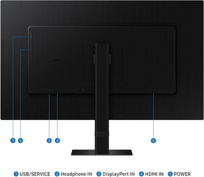 SAMSUNG 27-Inch ViewFinity S7 (S70D) Series 4K UHD High Resolution Monitor with HDR10, Multiple Ports, Easy Setup Stand, Advanced Eye Care, LS27D702EANXGO, 2024