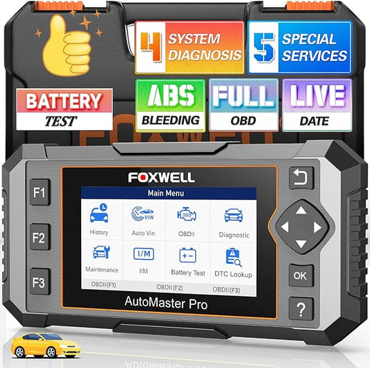 2026 FOXWELL NT614 Elite OBD2 Scanner with 5 Resets ABS Bleeding, SAS Calibration, Oil, EPB, Throttle, Upgrade of NT604 Code Reader Scan Tools, ABS SRS Engine Transmission Battery Test Car Scanner