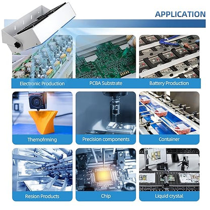 FEITA Ionizing Air Blower Anti Static Ionizer New Cleaning Type Static Fan Electrostatic Discharge Ionizer Blower Dual-Purpose Bracket Industrial ESD Static Eliminator