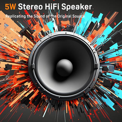 Wake Up Light Sunrise Alarm Clock for Kids, Heavy Sleepers, Bedroom, White Noise Sound Machine with 5W Stereo Bluetooth Speaker, 25 Natural Sounds, Dual Alarms, 17 Color Night Lights, Ideal for Gift