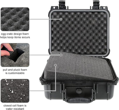 Olympia 13.47" Waterproof Hard Case with DIY Customizable Foam, Fit use of Gear, Equiment, Camera and so on