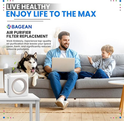 Bagean AP-1512HH Filter Compatible with Coway Airmega AP-1512HH & 200M Air Purifier - Fit Coway Filter Replacement - H13 True HEPA Filters Removes 99.97% particles Freshens the Air (3 HEPA + 6 Carbon)
