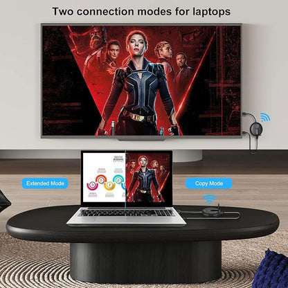 Wireless HDMI Transmitter and Receiver Kit. HDMI Wireless Extender Supports 2.4/5GHz Frequencies for Streaming of Video and Audio from Devices Such As Laptops, Cable Boxes, Cameras to Your Monitor/TV