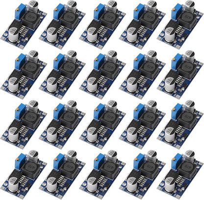 DROK LM2596 Buck Converter, Pack of 20 DC to DC Buck Converter Adjustable Voltage Regulator 3.2-35V to 1.25-34V