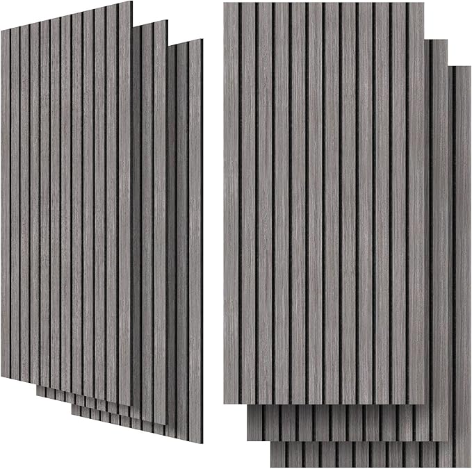 UMIACOUSTICS 6 Packs Acoustic Panel,47.2 x 23.6 Inches Decorative Sound Proof Panel for Office,Home Theater,Studio,Grey