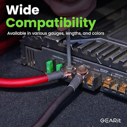 GEARit 8 Gauge Wire, (50ft Each - Red Translucent) Copper Clad Aluminum CCA - Primary Automotive Wire Power/Ground, Battery Cable, Car Audio Speaker, RV Trailer, Amp, Electrical 8ga AWG 50 Feet