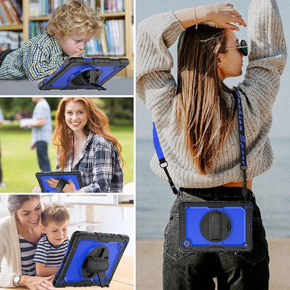 HXCASEAC Case for Samsung Galaxy Tab S6 Lite 10.4 inch, Protective with Screen Protector/Hand Strap/S Pen Holder, Shockproof S6 Lite Tablet Case 2024/2022/2020 SM-P610 SM-P613 SM-P620 - Blue