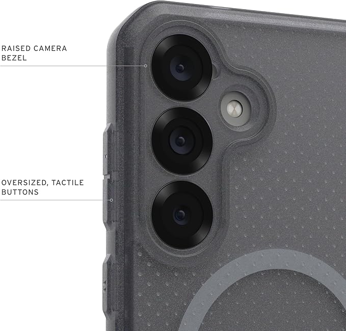 URBAN ARMOR GEAR UAG Designed for Samsung Galaxy S25 Case 6.2" DOT - Compatible with Magnetic Charging Slim Transparent Rugged Military Drop Tested Protective Cover, Ash