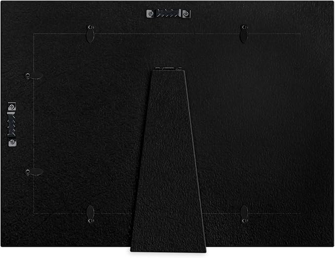 Americanflat Hinged 5x7 Double Picture Frame with 2 Photo Openings and Polished Glass - Distressed Wood Collage Picture Frames for Tabletop and Wall Display - Hampton Collection - Charcoal Black
