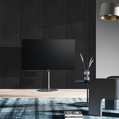UMIACOUSTICS 6 PCS Sound Proof Panels,47.2 x 23.6 Inches Sound Absorbing Panels,Decorative Acoustic Panels in Art Curve Shaped Black Color