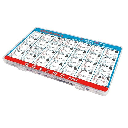 Minidodoca 31 Kinds 580pcs Assorted Type General Purpose TO92 Transistors PNP NPN Bipolar Power Transistor Assortment Kit 2n7000 Mosfet,BC517 Darlington,A42 High Voltage Transistors 2n2222A 2n3904